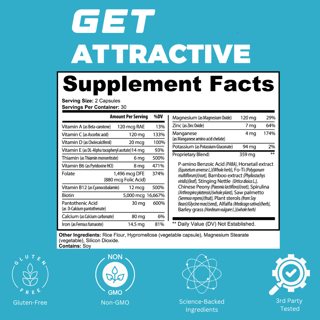 3 x GET ATTRACTIVE Supplements